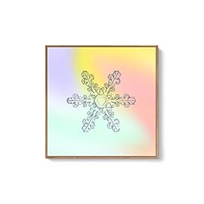 Framed Canvas Wall Art for Living Room, Bedroom Snowflake Theme Canvas Prints for Home Decoration Ready to Hang - 16x16 inches