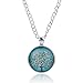 LUREME Time Gem Series Silver Tone Chain Disc Charm Necklace for Girls Women Teens(Life Tree) (01002596)