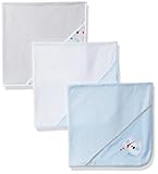 BON BEBE Baby Boys' Puppy Paws 3 Pack Bath Blanket Set