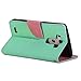 LG G3 Case, GMYLE(R) Wallet Case Classic for LG G3 - Mint Green & Pink Cross Pattern PU Leather Slim Wallet Case Flip Stand Cover (Not Fit For LG G3 S, Beat and Vigor)
