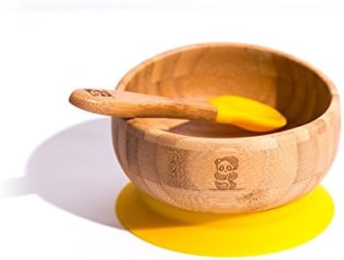 Ensemble Bol Pour Bebe Avec Ventouse Et Cuillere Assortie Stabilisation Du Bol Par Ventouse Bambou Naturel Le Repas De Bebe Vaisselle Bhattbros Com