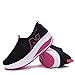 SAGUARO Ladies Soft Toning Rocker Shoes Womens Mesh Sports Tennis Shoes Slip on Wedges Platform Shoes Lightweight Fitness Walking Shoes