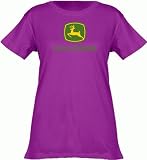 John Deere Women's Logo t-Shirt, Fuchsia, Large