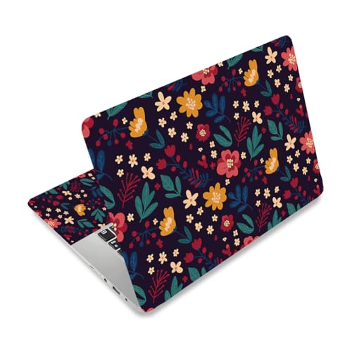 CRAFTYMELODY Laptop Skin Sticker Waterproof Floral