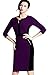 Homeyee Stretch Tunic Pencil Sheath Dress U837 (10, Purple)