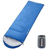 KingCamp Envelope Sleeping Bag 3 Season Spliced Adult Portable Lightweight and Comfort with Compression Sack Camping Backpack Temp Rating 26F/-3C