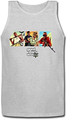 ZhiXiong Men Cotton Grand Theft Auto V Tank Top Tshirts