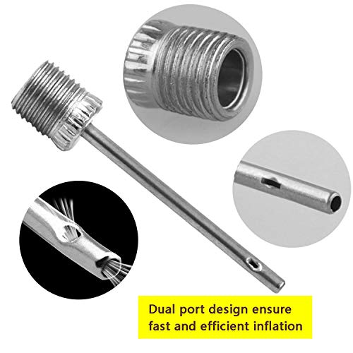 MINGRU Ball Pump for Basketball, Soccer, Volleyball, Rugby, Water Polo Ball & Other Inflatables Air Pump, Needles and Nozzles Included (Ball Pump Needle - 15 PCS) - Thumbnail 3