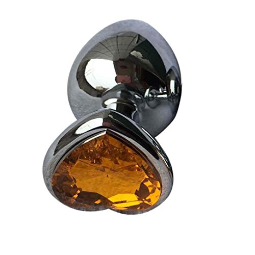 Hometom Berg Crystal Silver Colour Metal Backyard Stainless Steel Plug Anal Hitch (Orange)