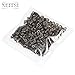 Neitsi 5mm Silicone Lined Micro Rings Links Beads Linkies for I Bonded Tipped Hair Extensions (500pcs, Dark Brown)