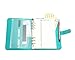 Harphia A5 Binder, A5 planner, Wool Felt Notebook,personal planner binder with Zip Pouch PVC Bag, Today Ruler, PP Plate Mat (Mint Blue, A5 9 x 6.69'')