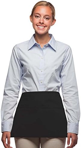 Hickory Ridge 100XW Extra Wide Three Pocket Waist Apron, Black