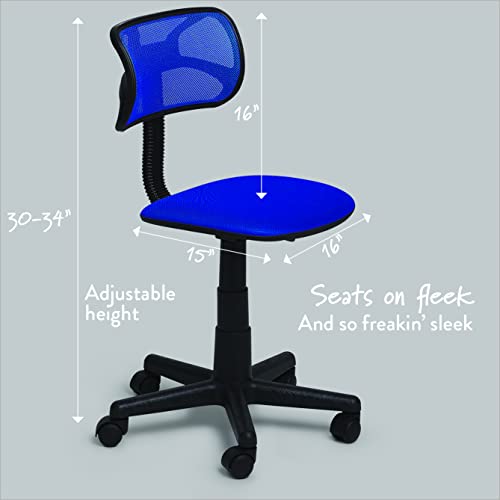 Urban Shop Swivel Mesh Desk Chair, Royal Blue Pricepulse
