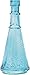Luna Bazaar Small Vintage Glass Bottle Set (7-Inch, Madison Design, Turquoise Blue, Set of 4) - Flower Bud Vase Set - for Home Decor and Wedding Centerpieces