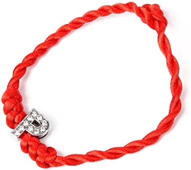WDTongHappy Rope Crystal Letter Red String Couple Bracelets Valentine's Day Lovers