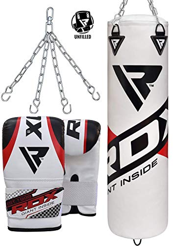 image for RDX Punching Bag UNFILLED Set Kick Boxing Heavy MMA Training with Glov