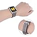 PEAK ZHANG Compatible with Apple Watch Band, 38mm 40mm Women Top Grain Leather Strap for iWatch Series 5,4,3,2,1 (Taupe+Silver White Clasp, 38mm 40mm S/M)