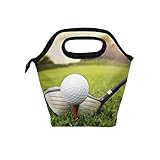 BETTKEN Lunch Bag Sport Golf Ball Club Insulated Reusable Lunch Box Portable Lunch Tote Bag Meal Bag Ice Pack for Boys Girls Adult Women