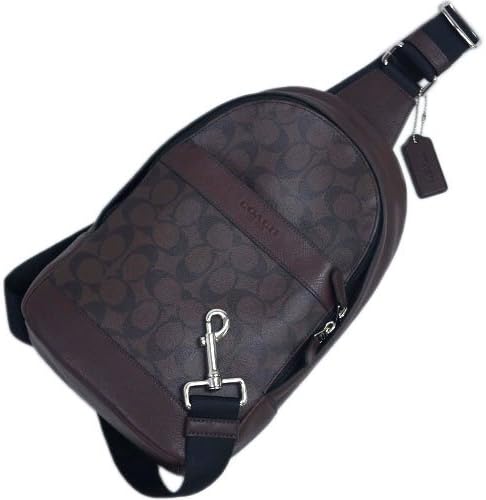 Amazon アウトレット品 コーチ バッグ F743 Ma Br Coach メンズ ボディバッグ ワンショルダー シグネチャー Pvc マホガニー ブラウン 並行輸入品 Coach コーチ ボディバッグ ワンショルダー