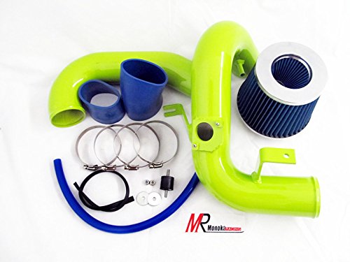 00 01 02 03 04 05 Toyota Celica 1.8 L4 VVTi GT GTS Green Piping Cold Air Intake System Kit with Blue Filter