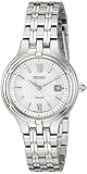 Seiko Women's SUT217 Ladies Dress Solar Analog Display Japanese Quartz Silver Watch