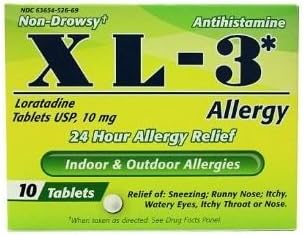 XL3 Allergy Non Drowsy 10 Tablets - Pastillas Para La Alergia