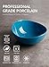 Sweese 104.107 Porcelain Bowl - 42 Ounce for Cereal, Salad and Popcorn - Set of 1, Steel Blue
