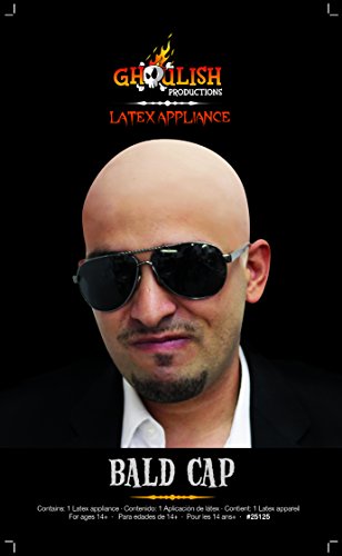 Bald Cap Latex Appliance Halloween Mens Skin Head Shaved Prosthetic Make-up