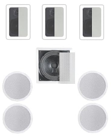 Amazon Com 7 1 Home Theater Flush Inwall And Ceiling Speaker