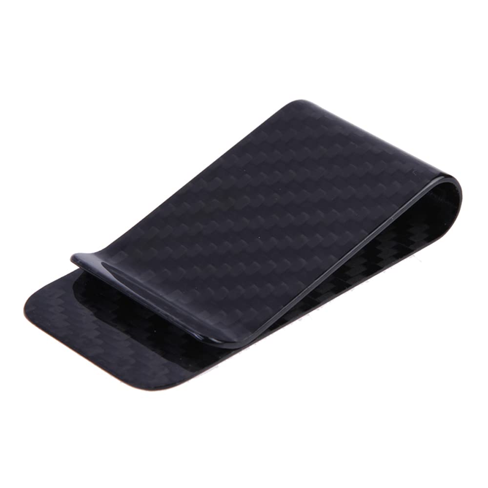 Irishom Real Carbon Fiber Money Clip Business Card Credit Card Cash Wallet Polished and Matte for Options