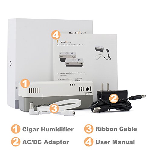 HumidiCup Electronic Cigar Humidifier, Cigar Humidifier, Up to 5 Cubic