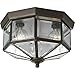 Progress Lighting P5789-09 Octagonal Close-To-Ceiling Fixture with Clear Bound Beveled Glass, Brushed Nickel