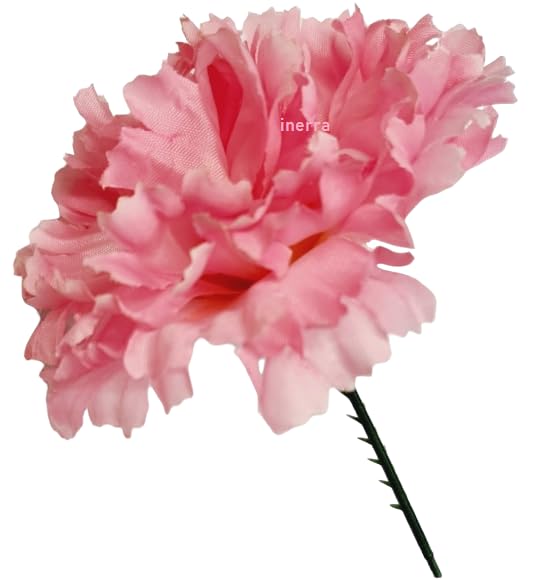 INERRA Carnation Picks - Pack of 140 Artificial Flowers for Floral Foam Tributes, Letters and Funeral Arrangements (Pink)