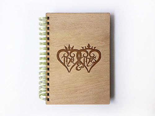 Wedding Guest book (wood) - notebook - Heartless Hearts Kingdom Hearts Inspired