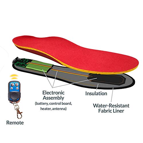 Rechargeable Heated Insoles with Remote Control Winter Hunting Boots Shoes Sneaker Ice Fishing Hiking Camping