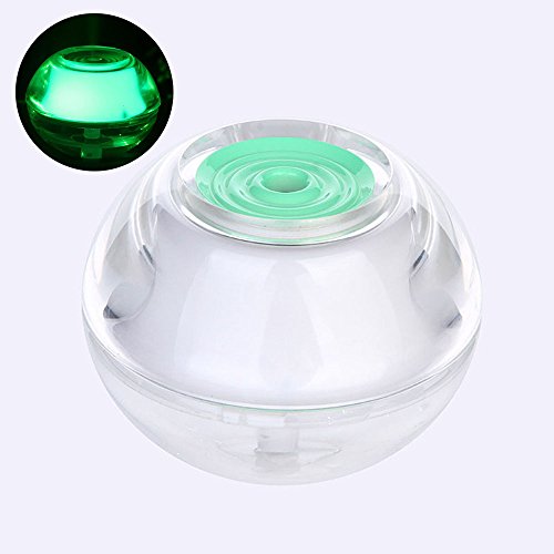 Efanr Humidifier 80 ml USB Crystal LED Night Light Mini Humidifier Cool Mist Ultrasonic Aroma Mist Maker Diffuser for Baby Bedroom Car Home Office Beauty (Green)