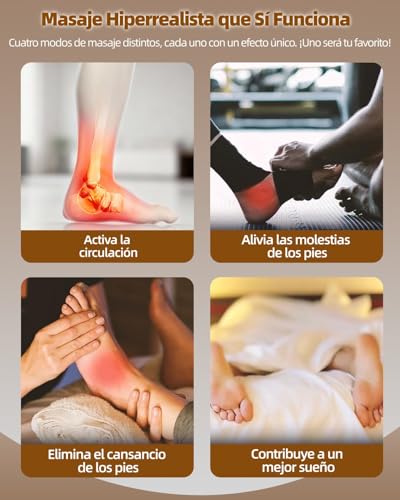 Masajeador de Pies Shiatsu con Calor, Vibración, Compresión de Aire y Amasamiento Profundo para Fascitis Plantar, Neuropatía, Mejora del Bienestar Podal, Regalo para Mujeres y Hombres
