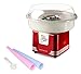 Nostalgia PCM405RETRORED Hard and Sugar Free Countertop Cotton Candy Maker, Includes 2 Reusable Cones and Scoop, Retro Red primary