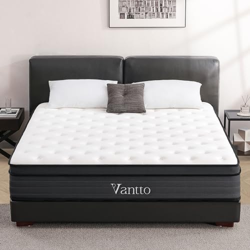 Photo 1 of Vantto King Size Mattress, 12 Inch Hybrid Memory Foam Mattress with Pocket Springs for Motion Isolation Pressure Relief, CertiPUR-US
