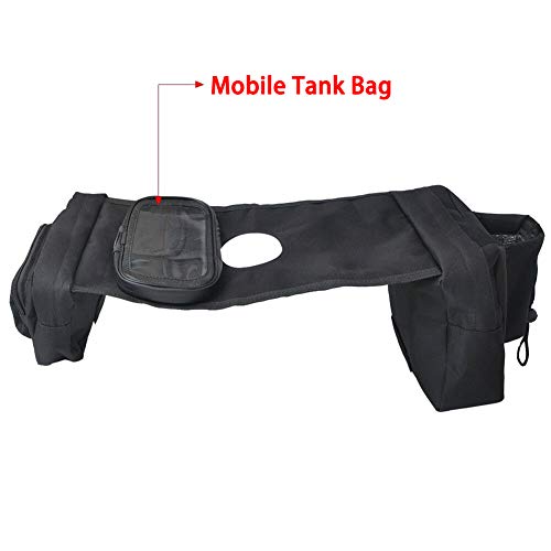 Zqasales ATV UTV Yamaha Kawasaki Scooter Motorcycle Synthetic Leather 2-Strap Saddlebag Tool Bag Heavy-Duty Waterproof Motorcycle Side Saddlebags Saddle Bag Panniers