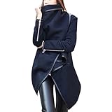 ClothingLoves Women's Solid Wool Blends Long Trench Coats