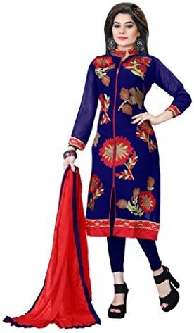 Mahalaxmi Fashion Designer Blue Colour Partywear Unstitched Dress Material With Embroidered Work MFD-33