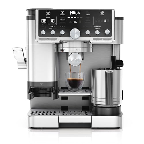 Luxe Pro Cafetera 3 en 1 para Espresso, Cold Brew y Café de Filtro con Molinillo y Espumador Integrados - 25 Ajustes de Molienda y 5 Preajustes de Espuma - Plata, ES701EU
