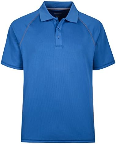 Tiheen Men's Lightweight Large Size Casual Golf Polo Shirts, Short Sleeve Sports Wear for Mens (3XL, Blue)