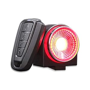 G Keni Bike Alarm Tail Light USB Rechargeable Ultra Bright Rear Bike Lights,Smart Brake Sensing Anti Theft Bicycle Alarm…