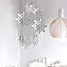 Winter Wonderland Snowflakes Party Decorations 3D Card Hanging Paper Centerpieces for/Birthday/Christmastree/New Year/Baby Shower/Wedding Party/Shopwindow Supplies (Mirror Silver)
