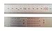 Shinwa 300 mm Rigid (25 mm x 1 mm) Zero Glare Satin Chrome Stainless Steel Machinist Engineer Ruler / Rule with Graduations in mm and .5mm Model 13013