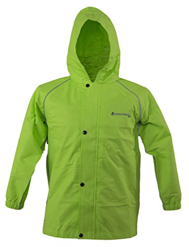 COMPASS VT13332-1054-LG Visitek T50 Youth Rain Suit, Black/HV Green, Large