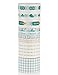 Miliko Basic Collection Washi Tape Set-8 Uniquely Designed 10m(32ft) Tapes per Pack