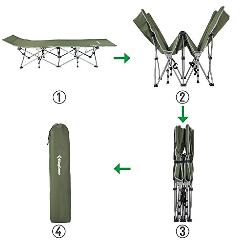 KingCamp Folding Deluxe Lightweight Portable Camping Bed Cot w/Carry